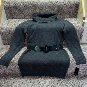 AB Studios Long Sweater with Belt